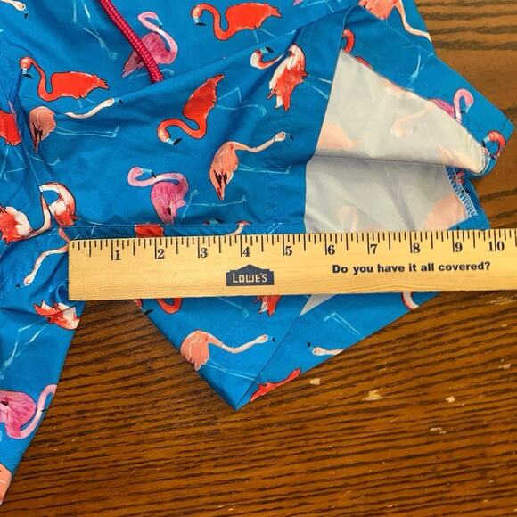 George Bright Blue Swim Trunks with Pink Flamingos Size M (32-34) Neon Pink Red - Picture 11 of 12